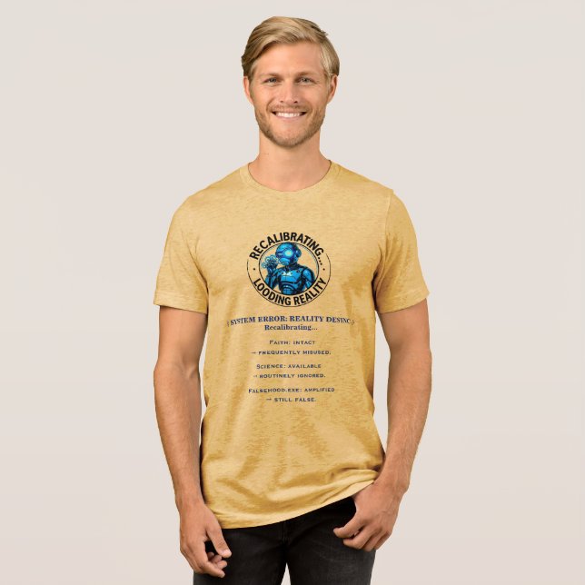 Fun Colours Resisting - Reality Robot Tri-Blend Shirt (Front Full)
