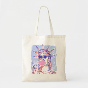Fun Colours with the Statue of Liberty Tote Bag