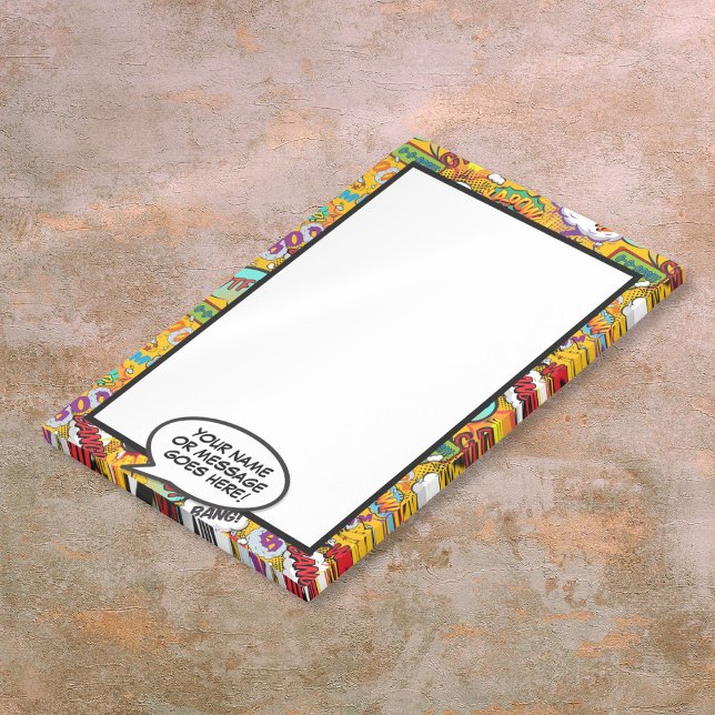 Fun Comic Book Speech Bubble Name Message Post-it Notes (Fun Comic Book Speech Bubble Name Message Post-it Notes)