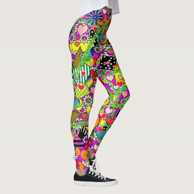 Fun Comic Colourful Leggings (Right)