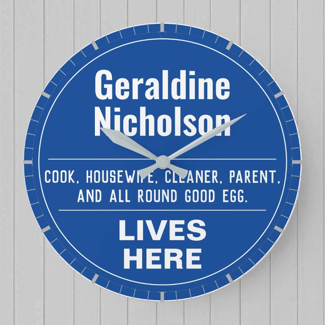 Fun Commemorative Style Wall Plaque Large Clock (Creator Uploaded)