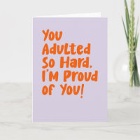 Fun Congratulations Adulting Unique Quote Quirky
