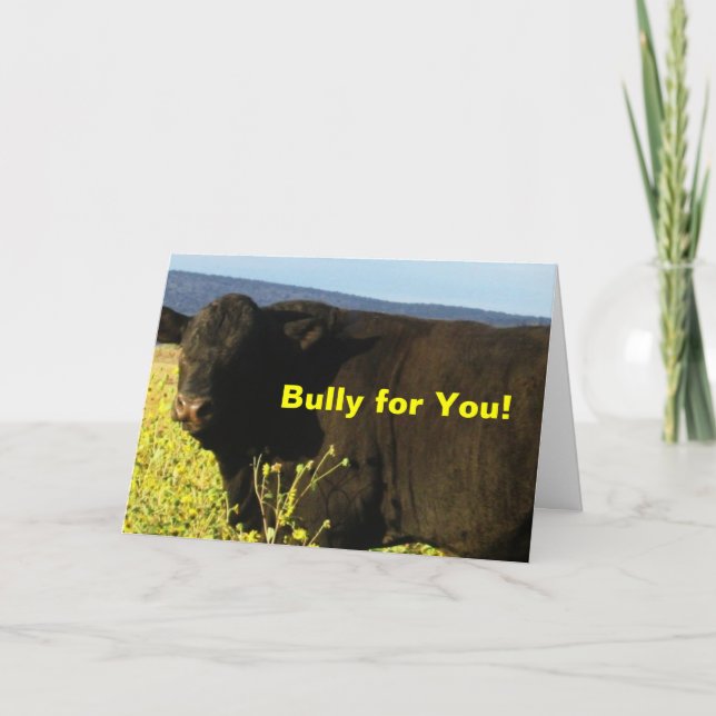 Fun Congratulations Ranch Farm Cattle Bulls Card (Front)