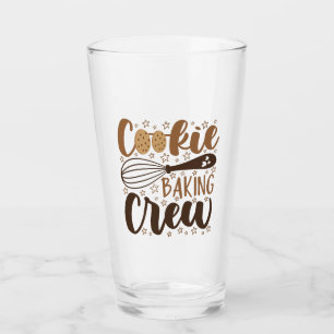 Fun Cookie Baking Crew Design Glass
