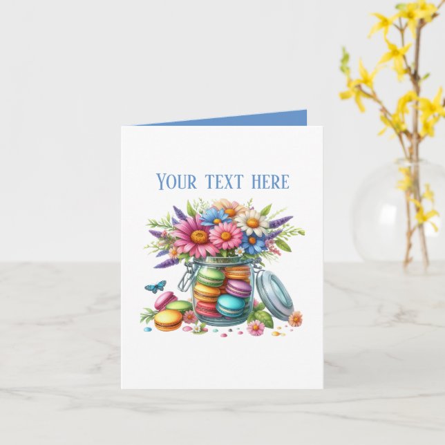 Fun cookies in a jar customisable card (Yellow Flower)