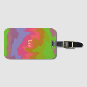 Fun Cool Arty Vibe Colourful Luggage Tag