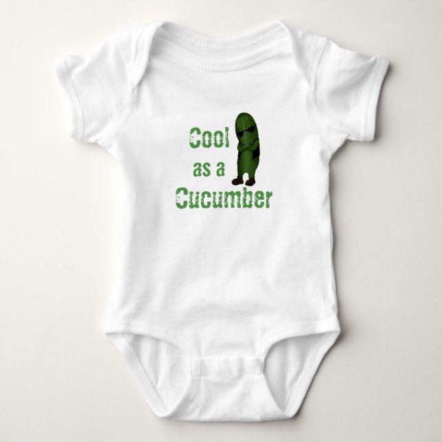 Fun Cool As A Cucumber Baby Bodysuit (Front)