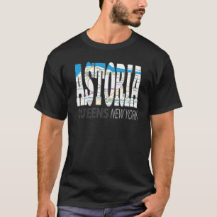 Fun Cool Astoria Queens New York with Subway Map T-Shirt