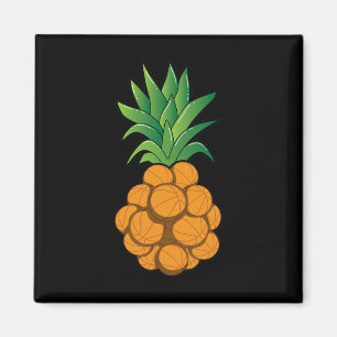 Fun cool basketball pineapple design - graphic art magnet