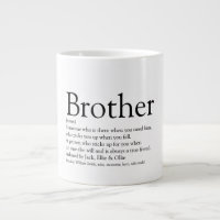 Fun Cool Black and White Best Brother Definition