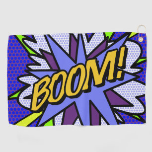 Fun Cool BOOM Comic Book Superhero Golf Towel