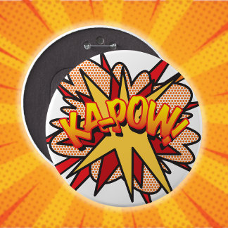 Fun Cool Comic Book Pop Art KA-POW 6 Cm Round Badge