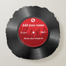 Fun cool custom text retro vintage vinyl record,