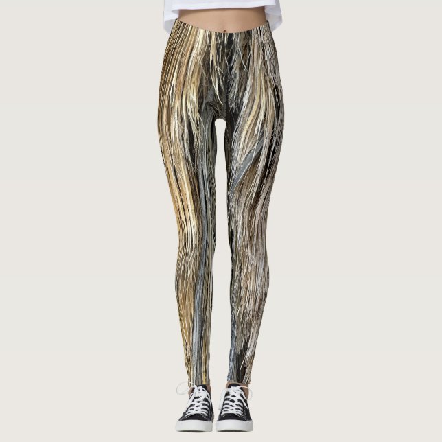 FUN & COOL Dead Palm Tree Leaves Leggings (Front)
