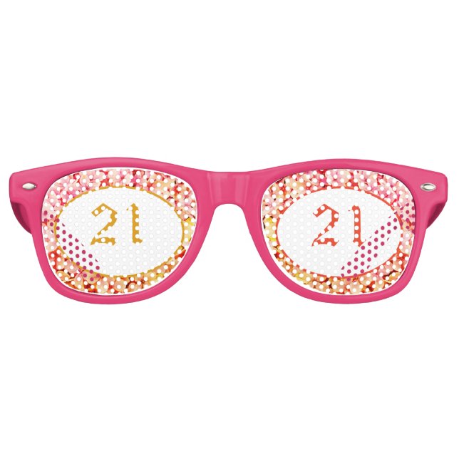 Fun Cool Novelty Retro Birthday Party Sunglasses (Front)