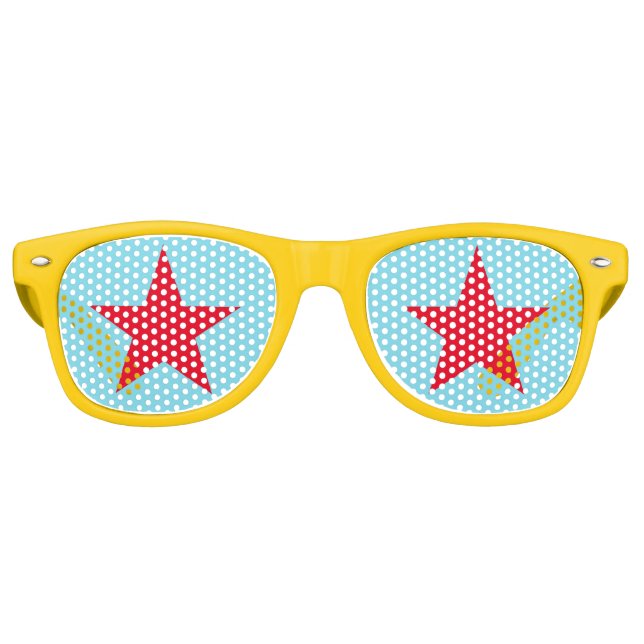 Fun Cool Star Custom Birthday Party Swag Shades (Front)