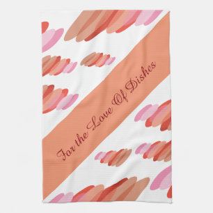 Fun coral peach modern towel