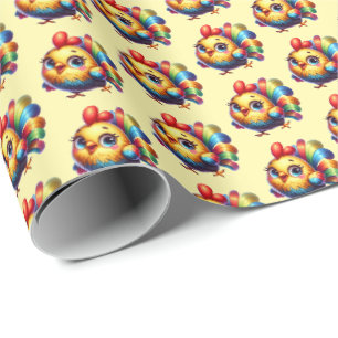Fun Country chicken tiled party Wrapping Paper