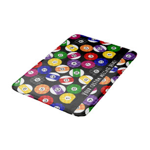 Fun Country Style Chequered Billiards Pattern Bath Mat