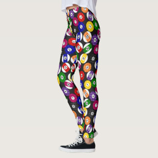 Fun Country Style Chequered Billiards Pattern Leggings