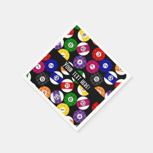 Fun Country Style Chequered Billiards Pattern Napkin