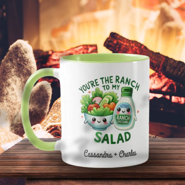 Fun Couple Customised "Ranch to My Salad" Mug (Fun Couple Customized "Ranch to My Salad" Mug)