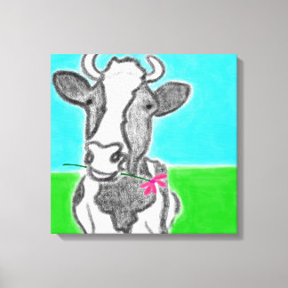 Fun Cow Design Art Canvas Print