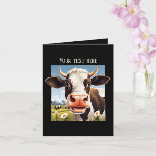 Fun cow lovers customisable card