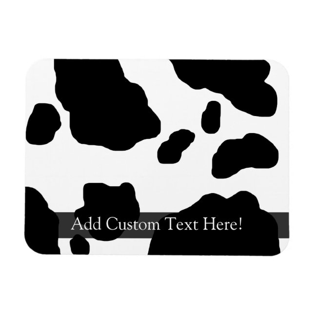 Fun Cow Print Personalised Magnet (Horizontal)