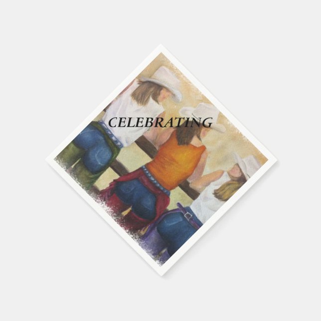 FUN COWGIRLS PAPER NAPKINS (Corner)