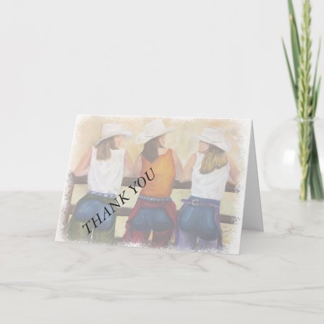 FUN COWGIRLS THANK YOU CARD (Front)