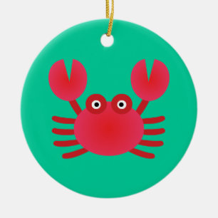 Fun Crab Ceramic Tree Decoration