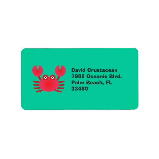 Fun Crab Label (Front)