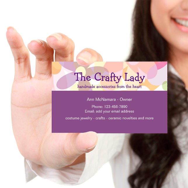 Fun Crafting Supplies And Craft Lady Business Card (Creator Uploaded)