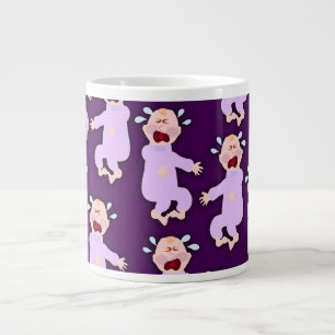 Fun Cranky Crybaby Characters Cartoon Art Large Coffee Mug