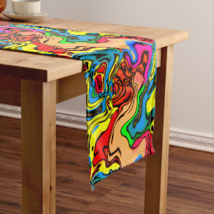 Fun Crazy Colours Pattern Table Runner