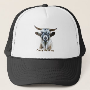 Fun Crazy Old Goat Farm Animal Quote. Trucker Hat