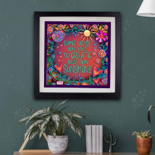 Fun Create Your Sunshine Quote Inspirivity Poster