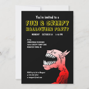 Fun & Creepy Halloween Party Invitation