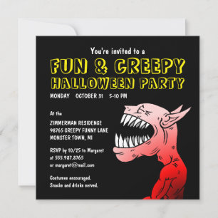 Fun & Creepy Halloween Party Invitation