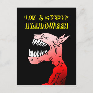 Fun & Creepy Halloween Postcard