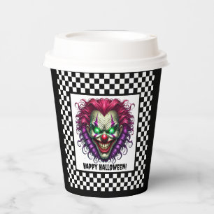Fun Creepy Scary Clown Halloween Party Paper cup