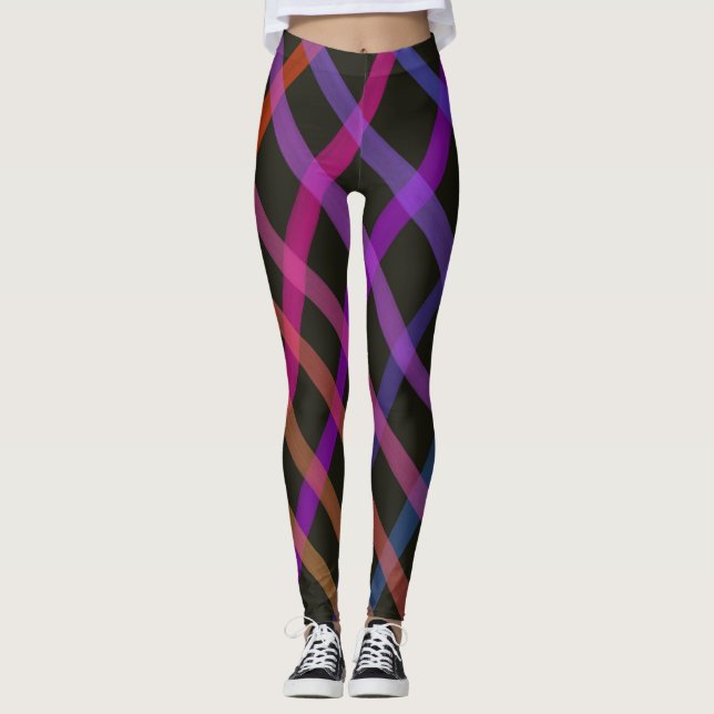  Fun Criss Cross Happy Rainbow Leggings (Front)