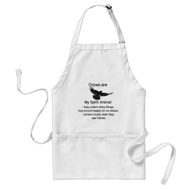 Fun Crows Bird Spirit Animal Humour Quote Totem  Standard Apron (Front)