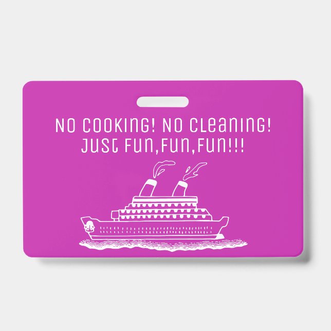 Fun Cruise Ship  Cabin Stateroom Key Holder ID Badge (Front)
