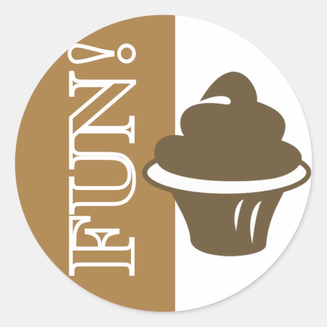 Fun Cupcake Classic Round Sticker (Front)