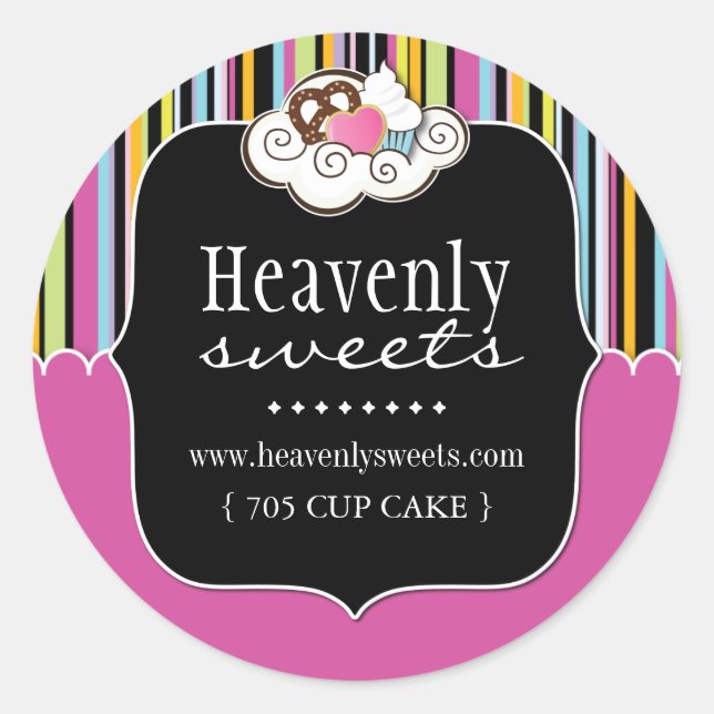 Fun Cupcake Packaging Stickers (Front)