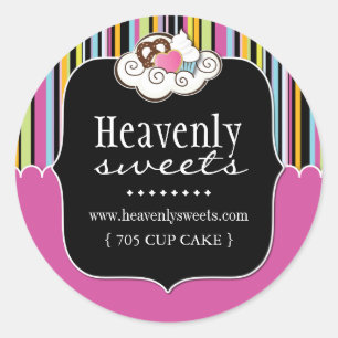 Fun Cupcake Packaging Stickers