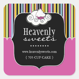 Fun Cupcake Packaging Stickers