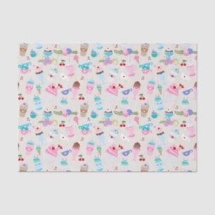 Fun Cupcake Sweets Birthday Party Pattern Tissue Paper